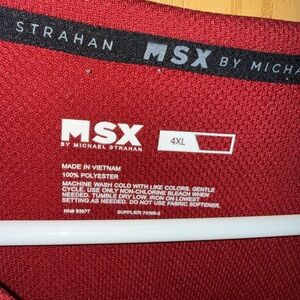 MSX by Michael Strahan Maroon Shirt 4XL